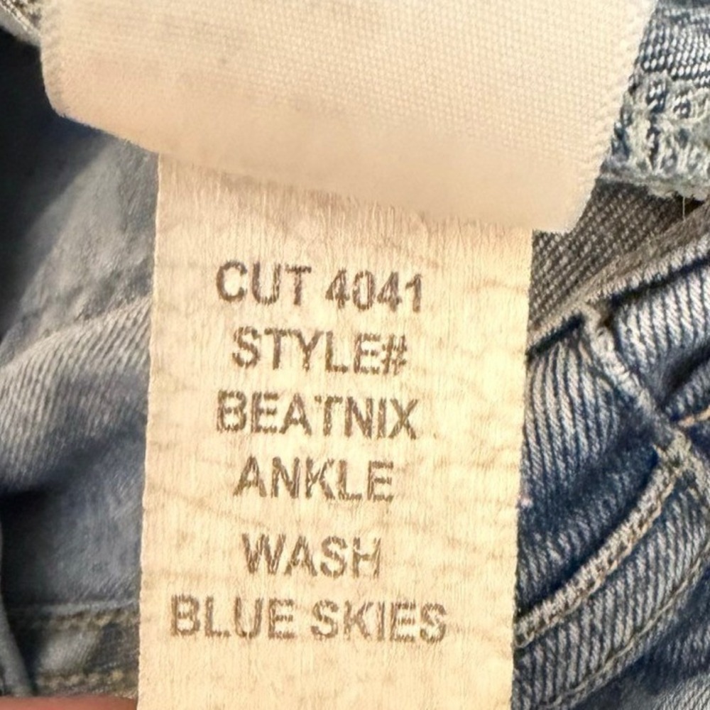 SLVRLAKE Beatnik Ankle Jeans Womens 30 High Rise Slim Leg Blue Skies City Luxury - Picture 9 of 9